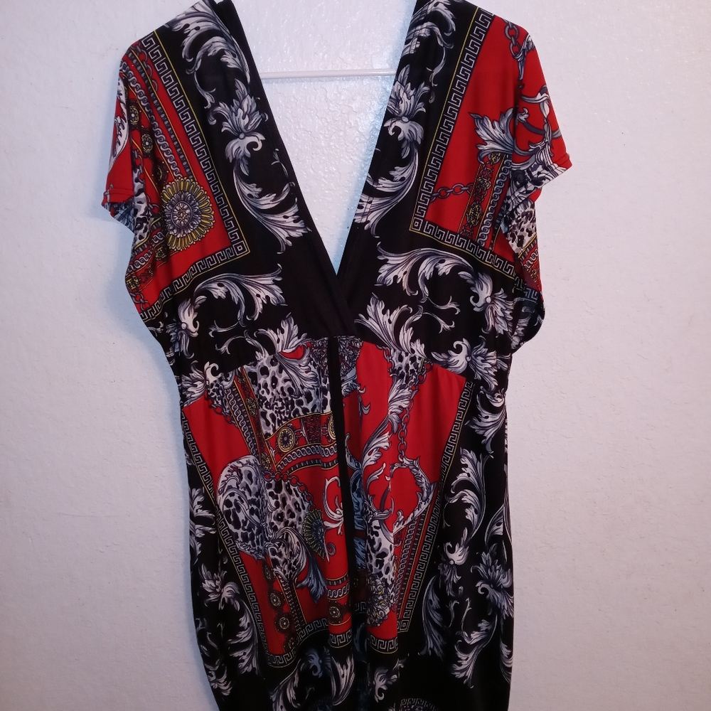 Second Skin Red and Black Dress
